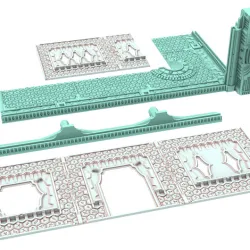 4x9x9" Dark elves Ruined Building free sample for wargame