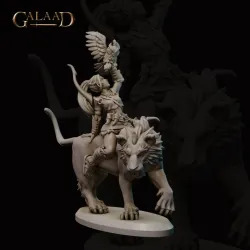 Archer Amazon Naga - Human version  and Mounted included