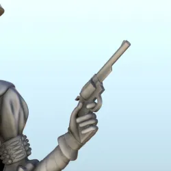 Armed woman with hat leaning against a fence (23) - Six Gun Sound Desperado Old Chronicles Gunfight Gutshot Blackwater Gulch