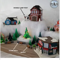CHRISTMAS VILLAGE - 1/64 SCALE - HOT WHEELS COMPATIBLE!!!