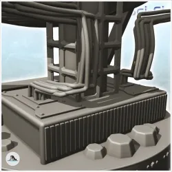 Circular antenna with large dish (19) - Future Sci-Fi SF Infinity Terrain Tabletop Scifi
