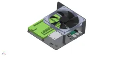 Controller base with cooling for BTT Octopus + Pi + SSR - 140mm fan