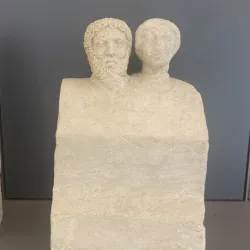 Couple stele from the Stele field in the Temple of Zeus