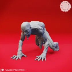 Crawling Ghoul - Tabletop Miniature (Pre-Supported)