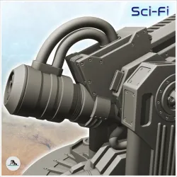 Crystal energy cannon (3) - Future Sci-Fi SF Infinity Terrain Tabletop Scifi