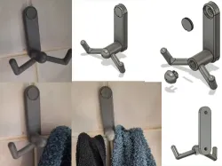 Double towel hook with blindscovers