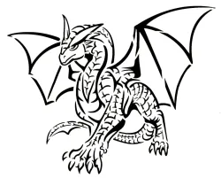 Dragon stencil 15