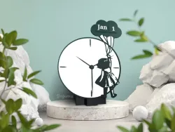 Girl Desk Clock