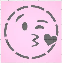 Kiss Emoji Stencil