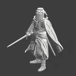 Medieval Hospitaller/Templar knight - sword and cape