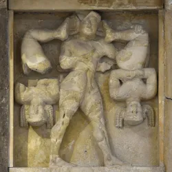 Metope of Hercules Carrying Two Cercopes