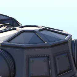 Modular space base with corridor and dome (2) - Future Sci-Fi SF Infinity Terrain Tabletop Scifi