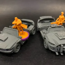 Mustang and Police Car - Zombie Tramplers