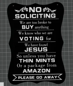 No soliciting sign