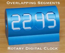 Overlapping Segments Rotary Digital Clock