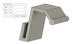 Parametric glass handle