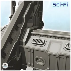 Space coordination center with tower (8) - Future Sci-Fi SF Infinity Terrain Tabletop Scifi