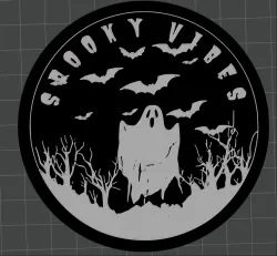 Spooky vibes coaster