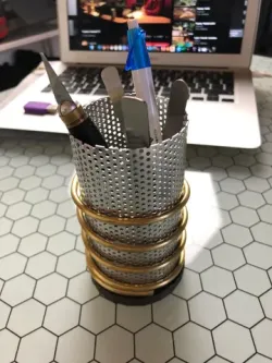 Steam punk pencil holder - base plate