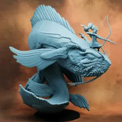 Tengu Archer and Eel Dragon - Tsukibo, Daitengu Archer and Bakunawa Sacred Beast Serpent (Pre-supported)