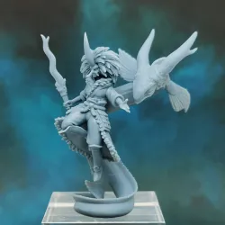 Tengu Spearmaiden and Baby Eel Dragon - Fujinbo, Daitengu Witch and Juvenile Bakunawa (Pre-Supported