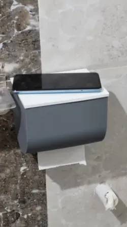 Toilet paper holder with lid, smooth rolling & tearing mechanism