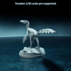 Troodon looking 1-35 scale pre-supported dinosaur