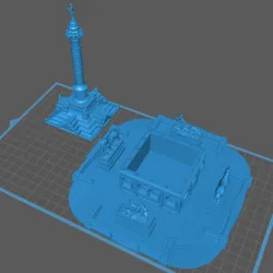 Urban monument with statues - Modern WW2 WW1