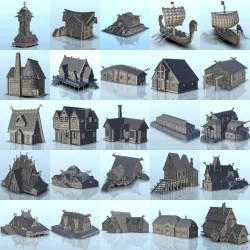 Viking pack n°1 - Alkemy Lord of Rings War of the Rose Warcrow Saga 28mm 15mm