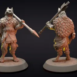 Wolf-headed ballist master miniature