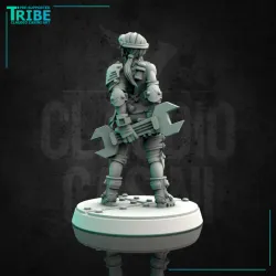 (0112) Female  post apocalyptic sci-fi technics mechanic