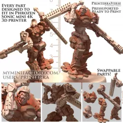 020 MILITARIA KAMI NO KUNI Space Monkey Daikikai Oni vs Infinite Fleur Robots