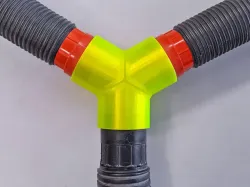 3-Way 2.5" Vacuum Hose Connector, All Female (Ridgid, etc.)