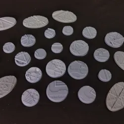 450 ROUND AND OVALE SCI-FI BASES 17 SIZES