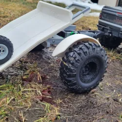 CGRC TrailBox Single ATV trailer 1/10 scale (Fits SCX24 on the deck) (Includes beadlocks)