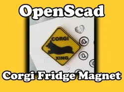 Corgi Crossing Fridge Magnet