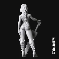Dom Series 01c - Sexy Commissar Girl with Chainsaw Sword