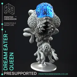 Dream Eater Queen & Drones - 3x models - Boss monster - Weird shores - PRESUPPORTED - 32mm scale