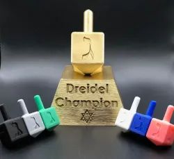 Dreidel Trophy and Dreidels
