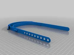 Flexible TPU strap for Prusa RC3 face shield - PLA/PETG designs as backup included