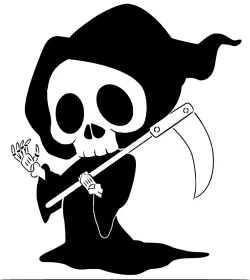 Grim Reaper stencil 30