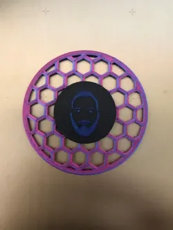 Hexagon coaster with face