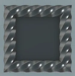 Hexagon Frame print in place