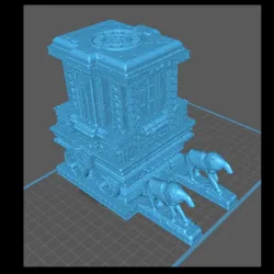 Indian temple with animal statues - Medieval Asia Feudal Asian Traditionnal Ninja Oriental