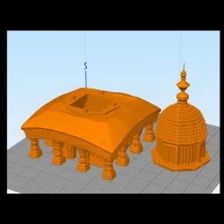 Indian temple with pillars 13 - Medieval Asia Feudal Asian Traditionnal Ninja Oriental