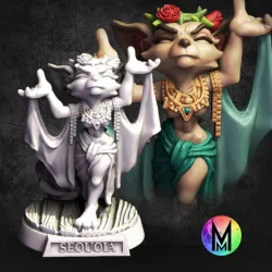 Kitsune / Fennik Characters.  Kitsune Rogue, Kitsune Druid, Kitsune Bard