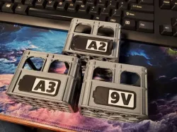 labels and layout stencil for beer crate battery holder