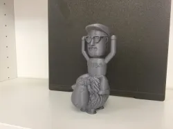 Little JOSEF PRUSA character riding a SHEEP - SINGLE COLOR