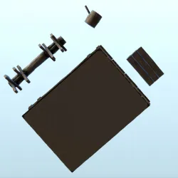 Logger's platform with accessories (2) - Pirate Jungle Island Beach Piracy Caribbean Medieval