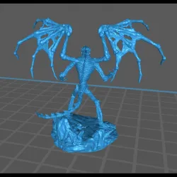 Lord skeleton with wings - Creature Darkness War 15mm 20mm 28mm 32mm